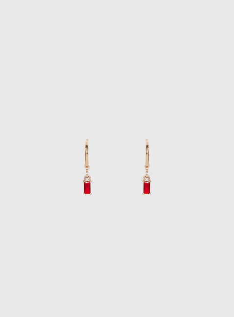 Bridgerton Earrings Gold / Red