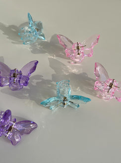 Izzy Butterfly Hair Clip Pack Multi
