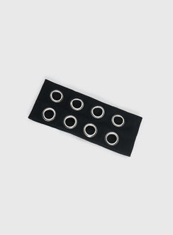 Movie Stars Eyelet Headband Black