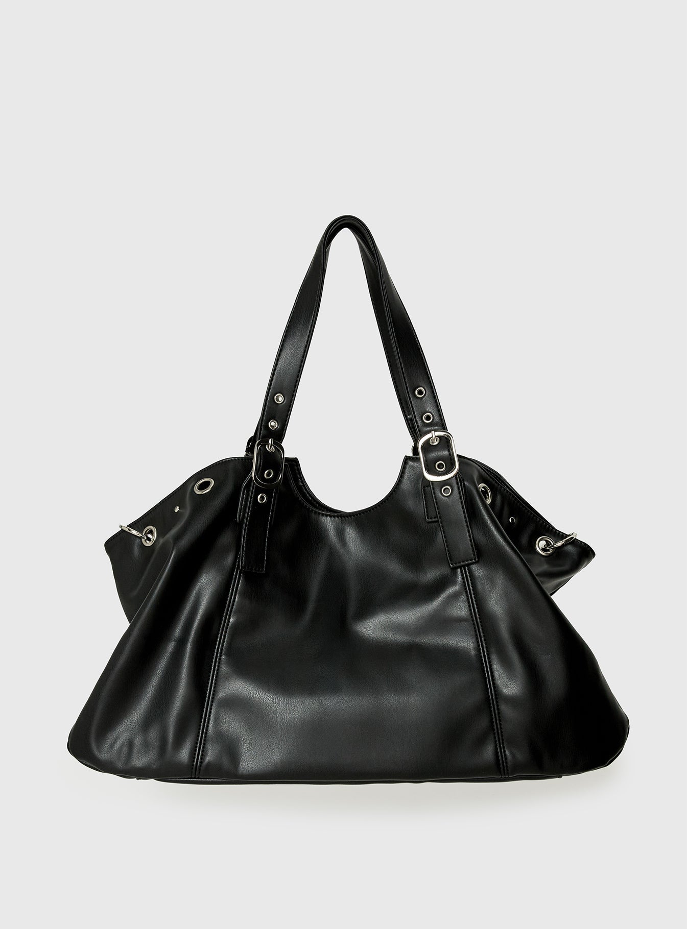Amaria Buckle Detail Shoulder Bag Black