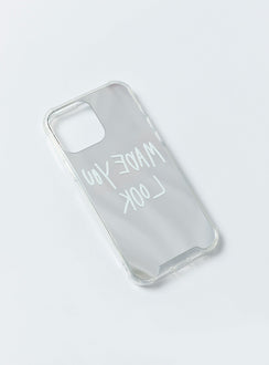 iPhone case Reflective back Graphic print Clear plastic sides
