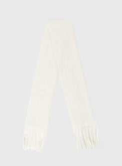 Cream Scarf Soft knit material with good stretch 