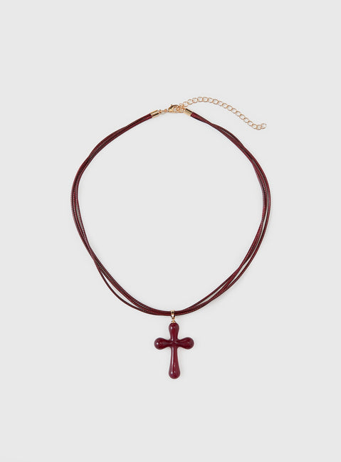 The Boy Is Mine Necklace Red