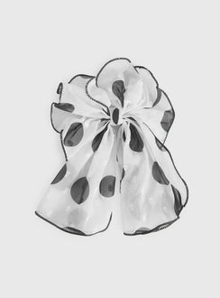 All You Need Hair Bow White / Black