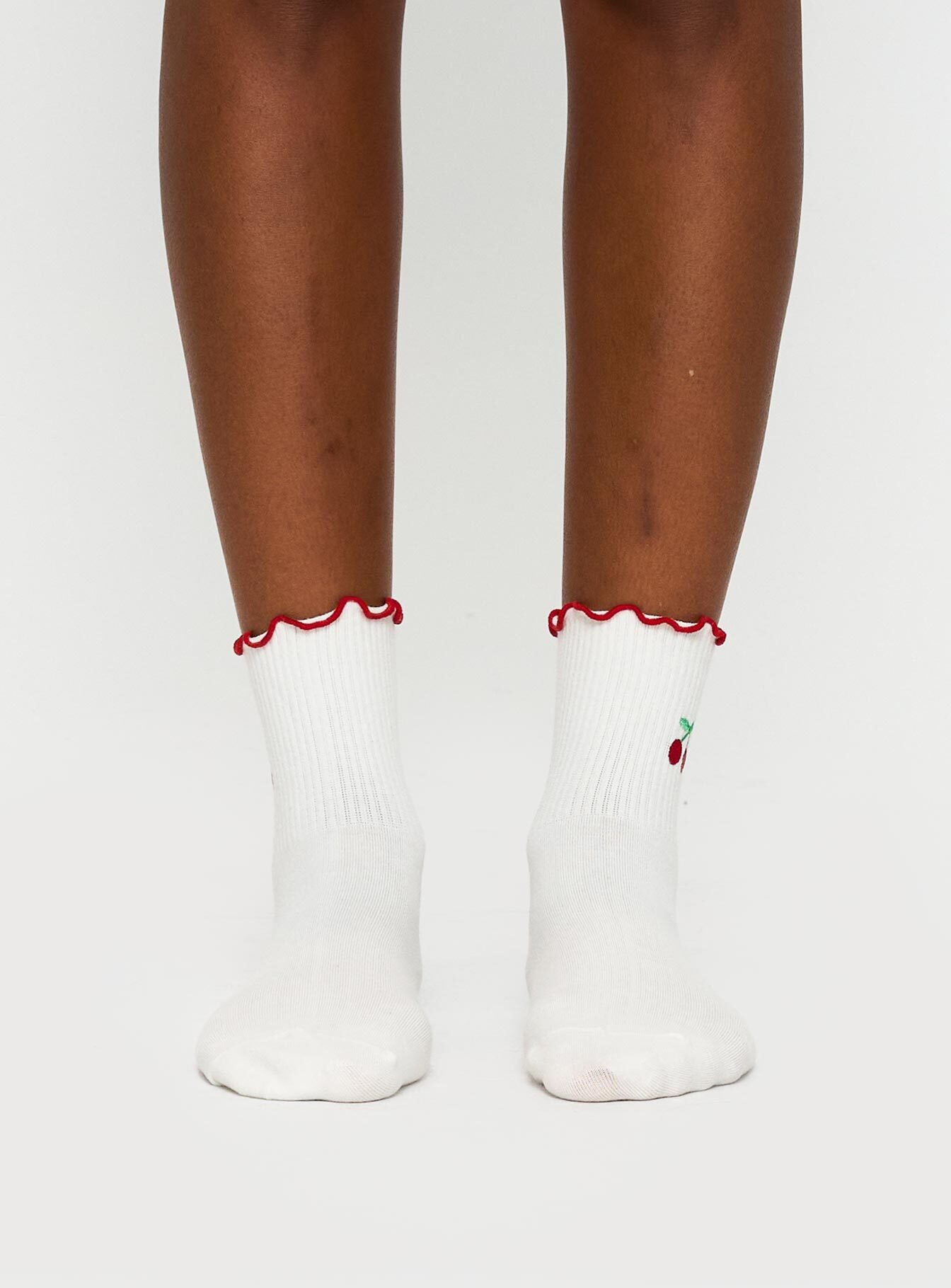 With Eyes Closed Socks White