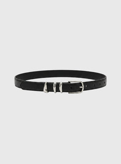 Naela Faux Leather Belt Black / Silver