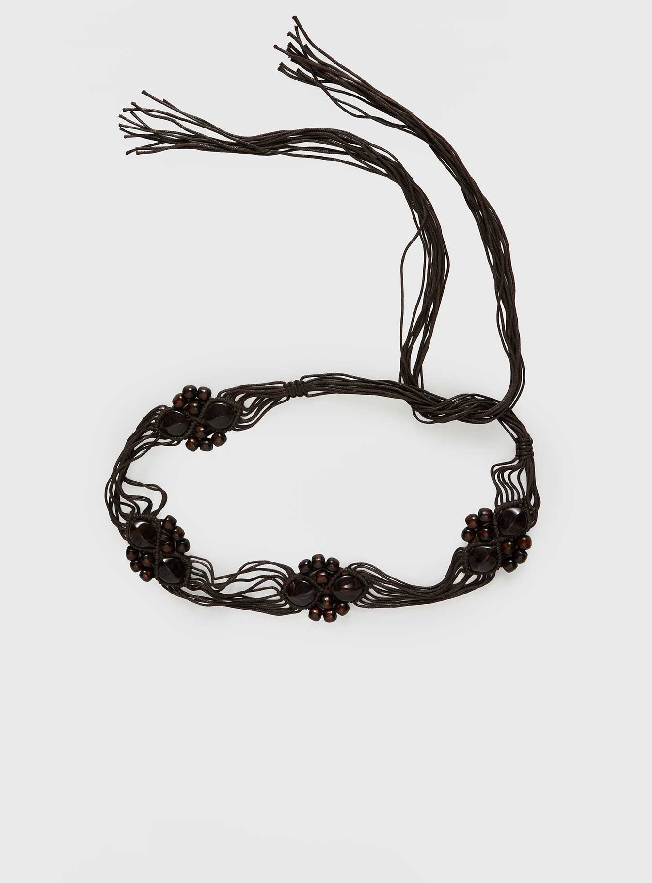 Think About Me Woven Belt Chocolate