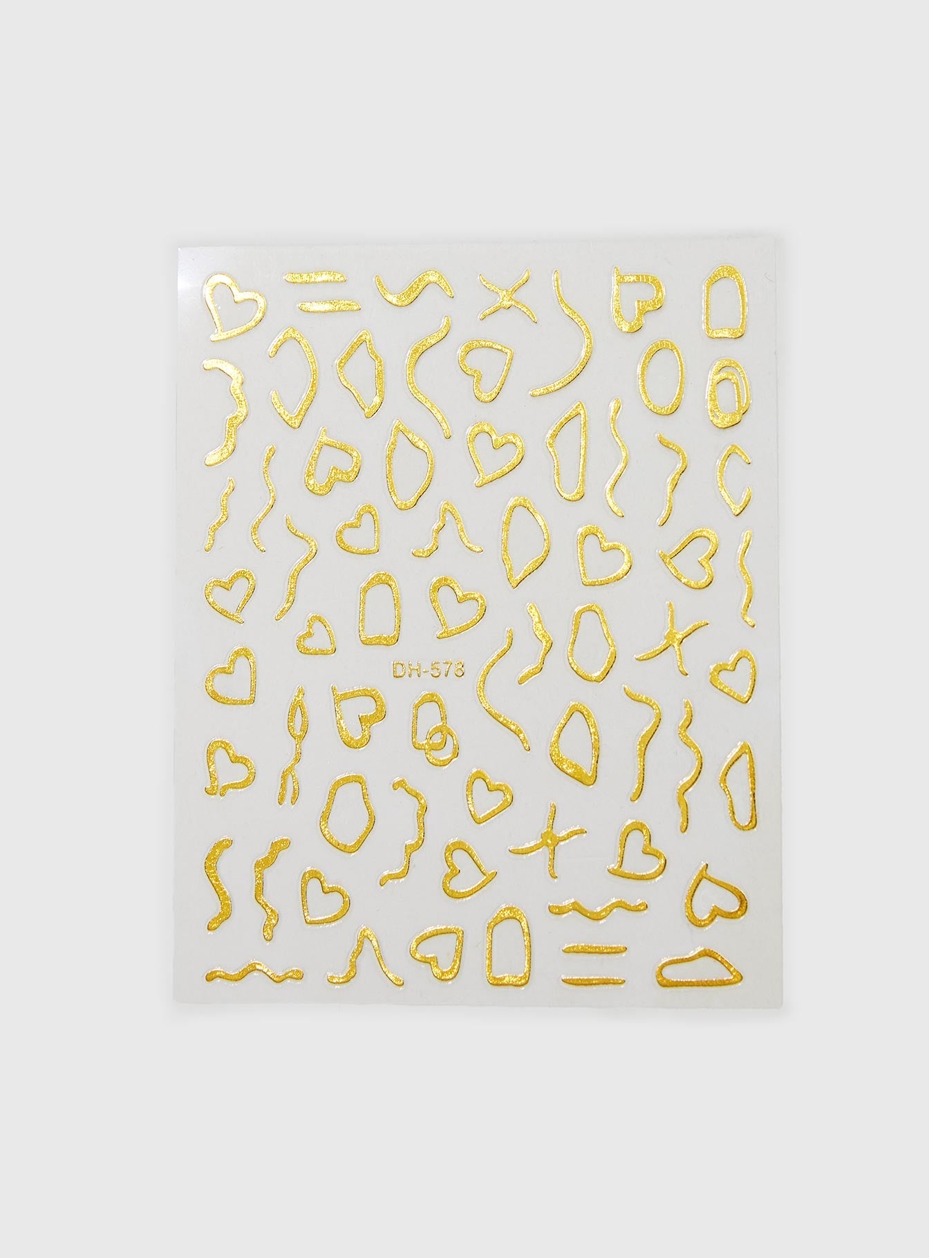 Floating Along Nail Stickers Gold