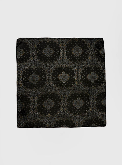 Solara Scarf Black Paisley