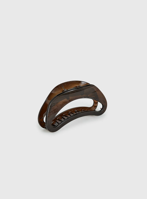 Say My Name Hair Clip Sheer Chocolate