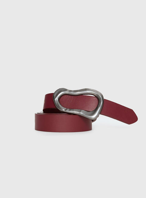 Leto Belt Burgundy / Silver