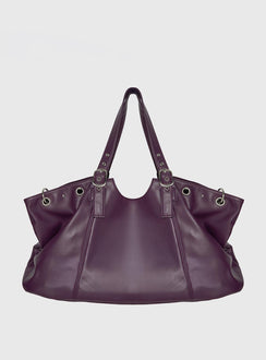 Amaria Buckle Detail Shoulder Bag Plum