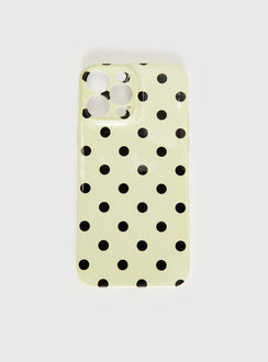 Milda iPhone Case Butter / Brown Polka