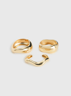 Hot Gossip Cuff Set Gold
