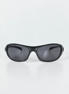 Sunglasses Wrap around style  Black tinted lenses  Lightweight 