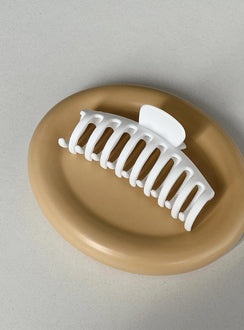 Watch Me Hair Clip White