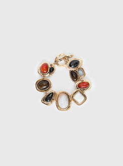 Jazlyn Stone Bracelet Gold