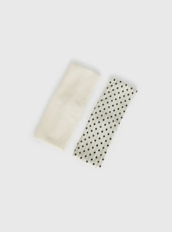 The Juney Headband Pack White Polka Dot