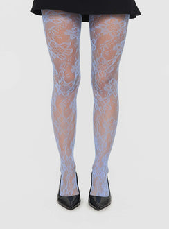 Ammelia Sheer Lace Stockings Blue