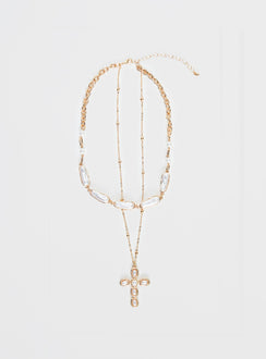 Isabellah Pearl Necklace Pack Gold