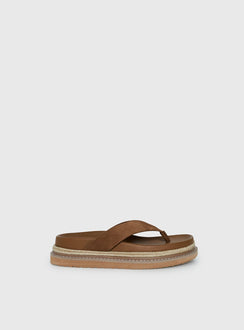 Billini Arley Faux Suede Thong Sandals Sandstone