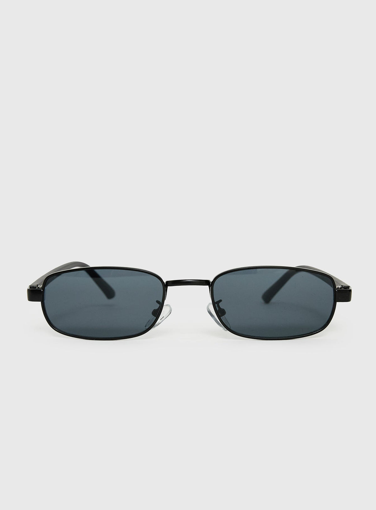 Tillie Metal Frame Oval Sunglasses Black