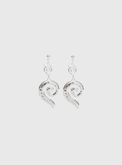 Top Of Mind Swirl Earrings Silver