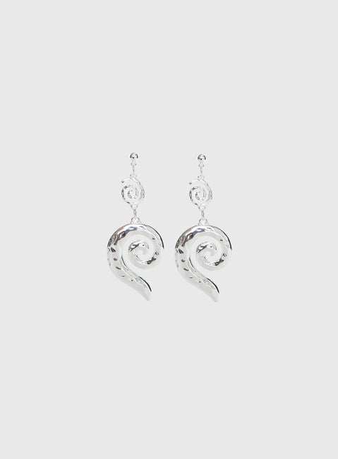 Top Of Mind Swirl Earrings Silver