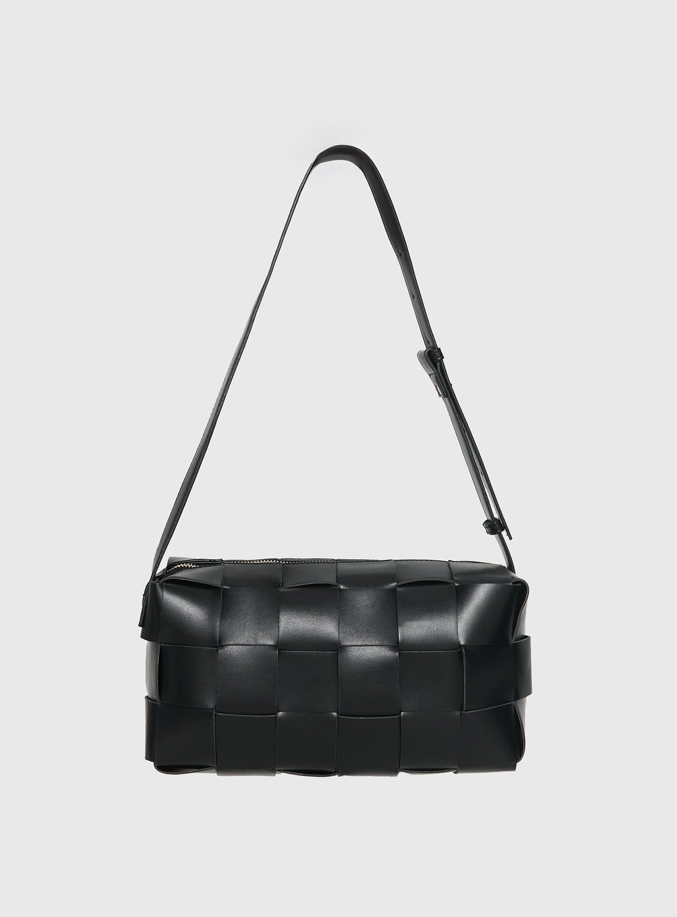 Declynn Woven Shoulder Bag Black