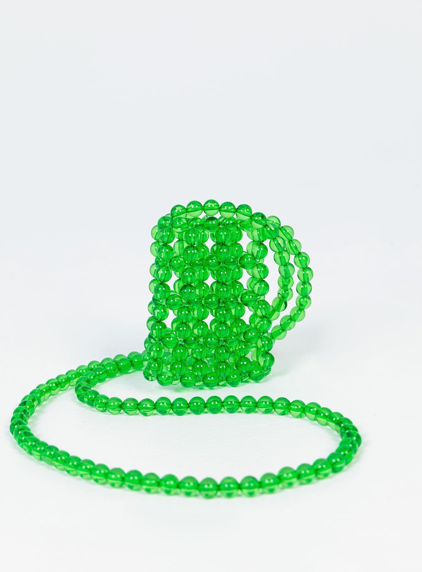 Petrie Beaded Crossbody Bag Green