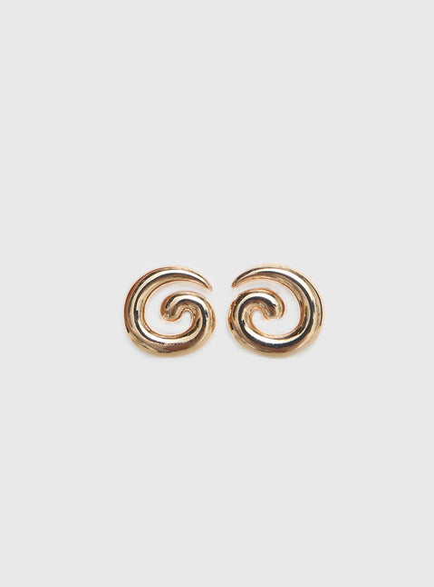 Sold On You Spiral Earrings Gold
