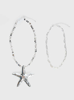 Covey Necklace Set Silver
