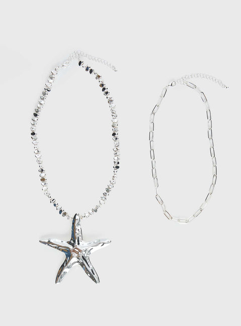 Covey Necklace Set Silver