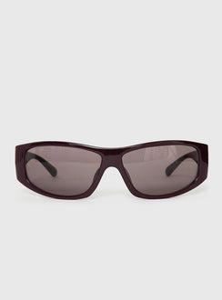 Odele Wraparound Sunglasses Burgundy