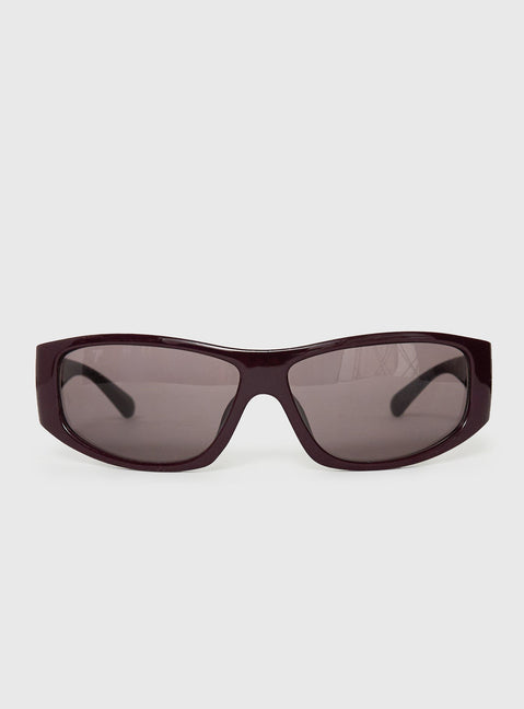 Odele Wraparound Sunglasses Burgundy