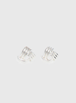 Olivea Knot Earrings Silver