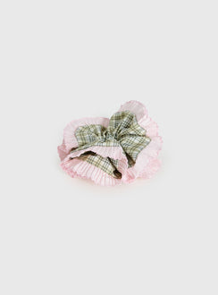 Ophelea Scrunchie Green Check