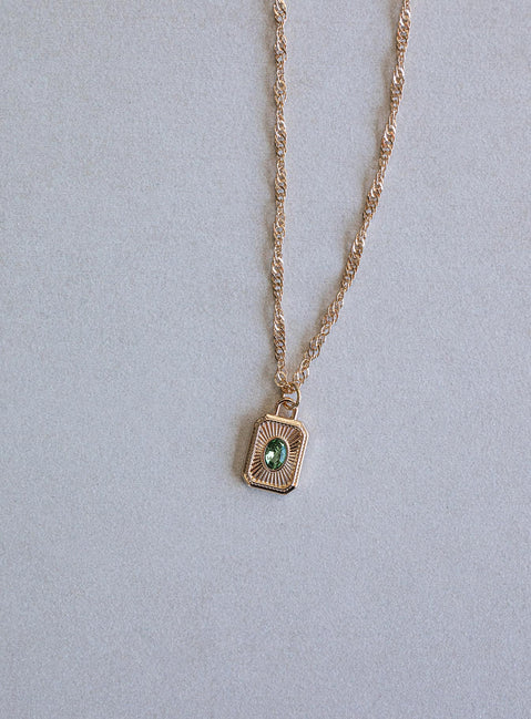 Honeydew Necklace Gold / Green