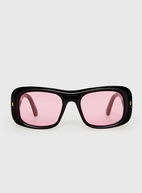 Amena Oversized Sunglasses Black / Pink