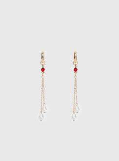What Is Life Dangly Earrings Gold