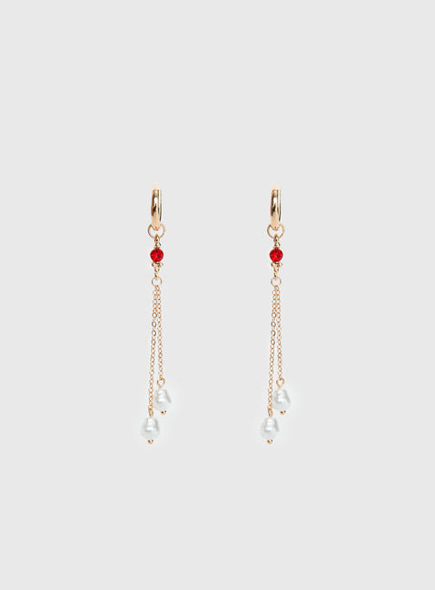 What Is Life Dangly Earrings Gold