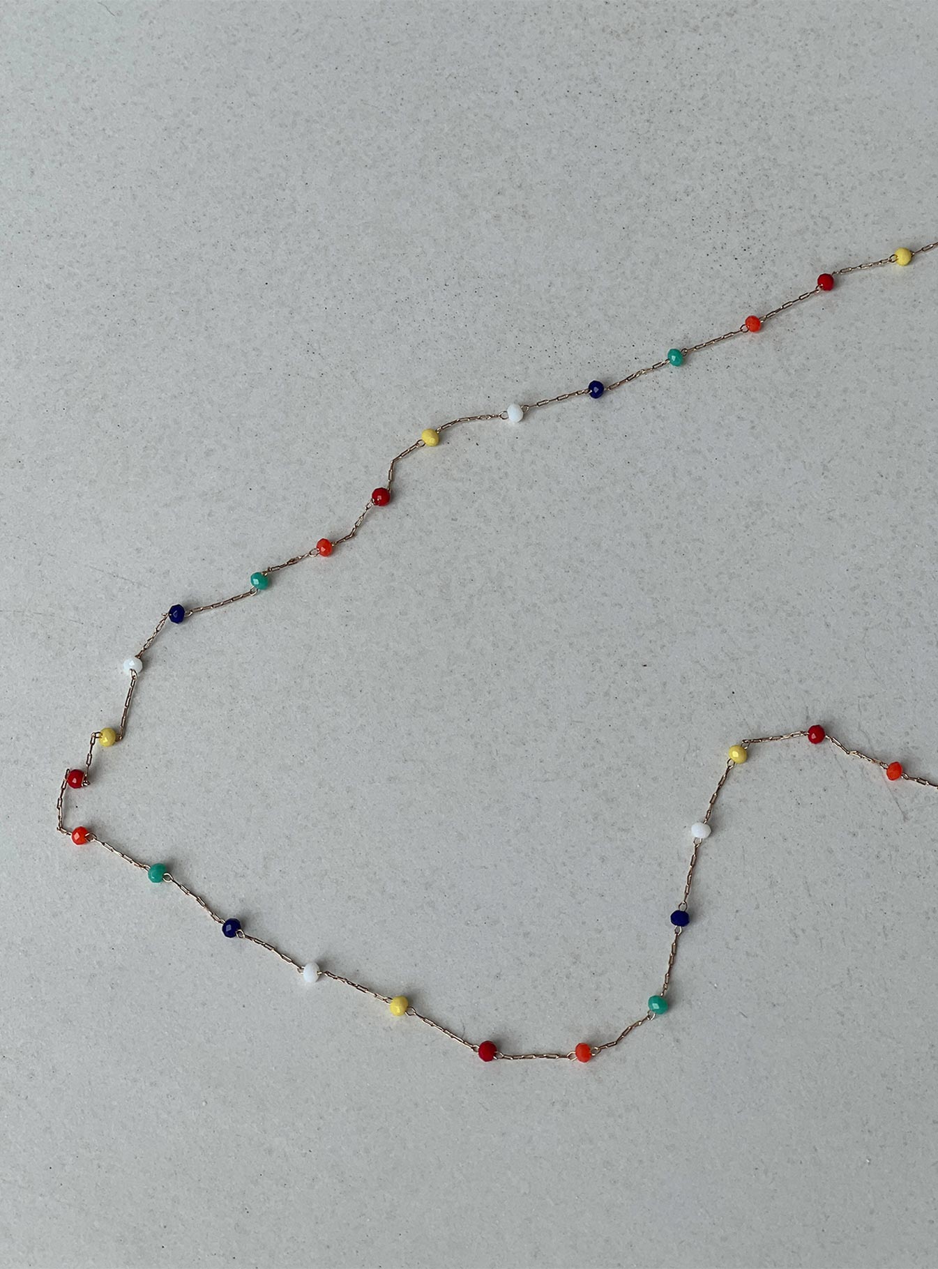 Beaded belt Gold tone hardware Multicolor Lobster clasp fastening  Beads are semi-fixed in position