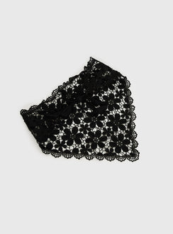 Lilibette Crochet Hair Bandana Black
