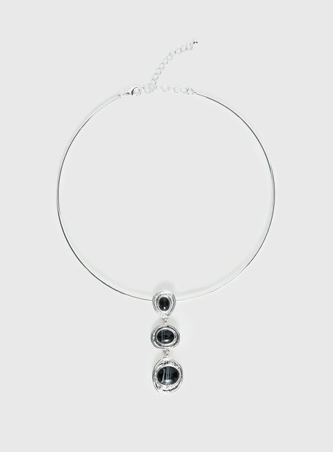 Fever Dream Pendant Necklace Silver / Black