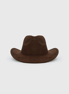Tranquility Faux Suede Cowboy Hat Brown