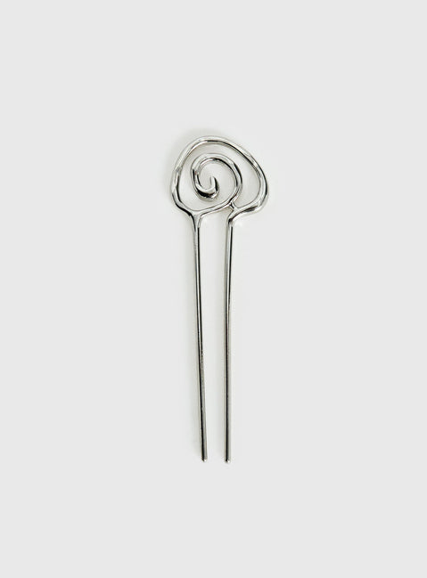 Khori Spiral Hair Pin Silver