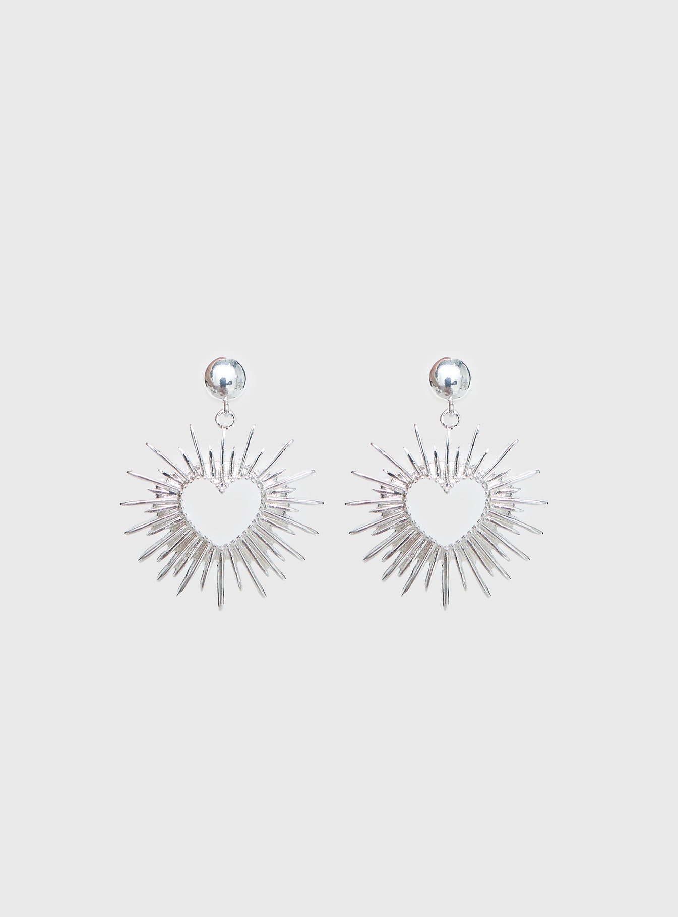 Manifest It Heart Earrings Silver