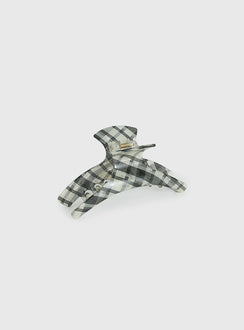 Sloen Claw Clip Black Check