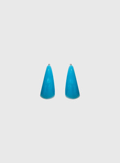 Vannessa Chunky Hoop Earrings Blue