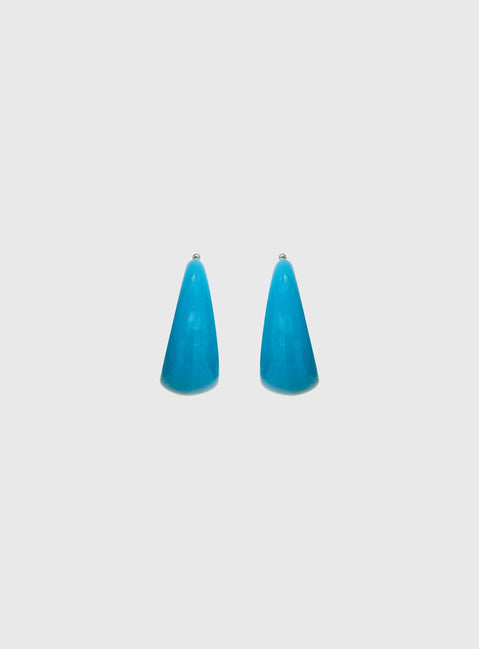Vannessa Chunky Hoop Earrings Blue